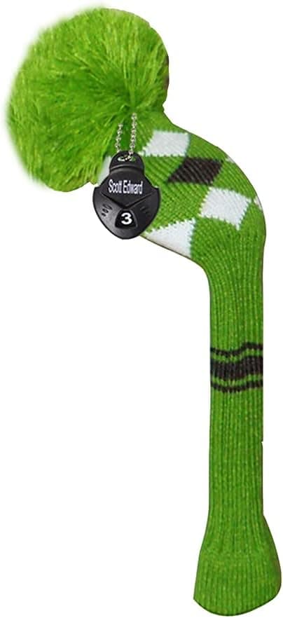 Detalle de Scott Edward Knit Hybrid Golf Club Covers for Hybrids & UTs – Fine Stripes long neck, washable knit