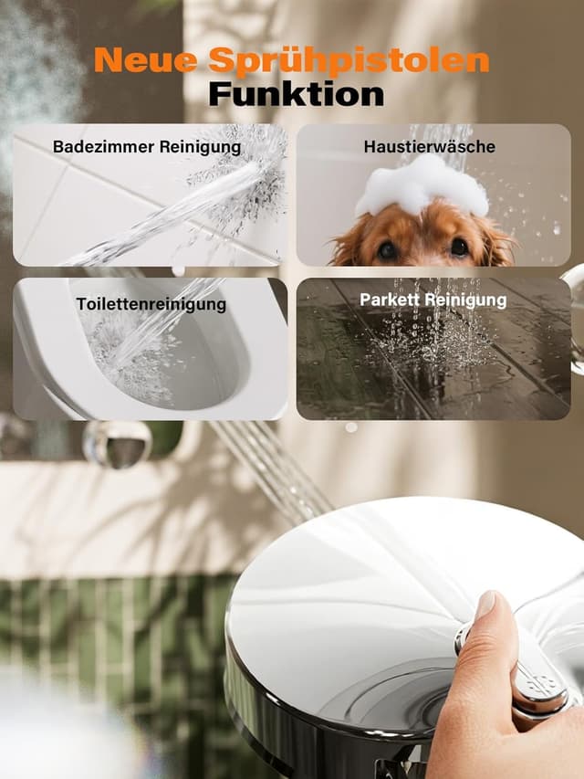 Thumbnail 6 de Cobbe Duschkopf mit Filter (20 Schichten) & Hochdruck-Handbrause, 7 Strahlarten