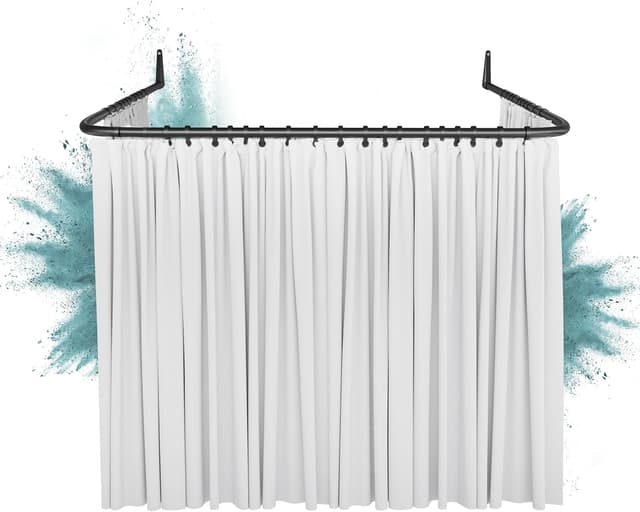 Detalle de Tringle de douche en U Erica 100% inox 85x95