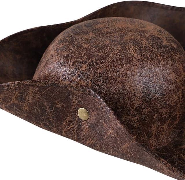 Detalle de XGOPTS Pirate Hat Classic Brown Tricorn