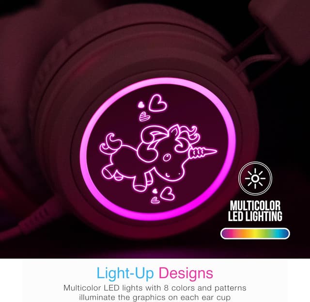 Detalle de MEE audio KidJamz KJ55 Safe Listening USB-C Headphones for Kids (Pink) with Volume Limiter & Mic