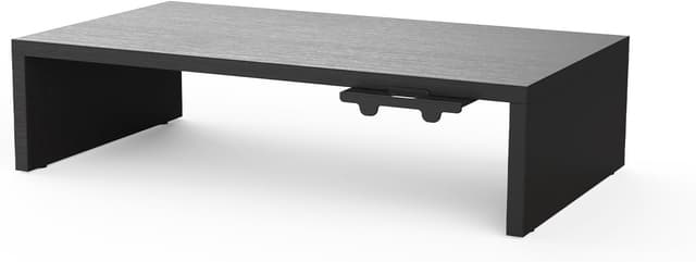 Detalle de GRIFEMA Monitorständer mit 10,4 cm Höhe und Unterbau (für Monitor, Laptop, iMac, PC) – Schwarz