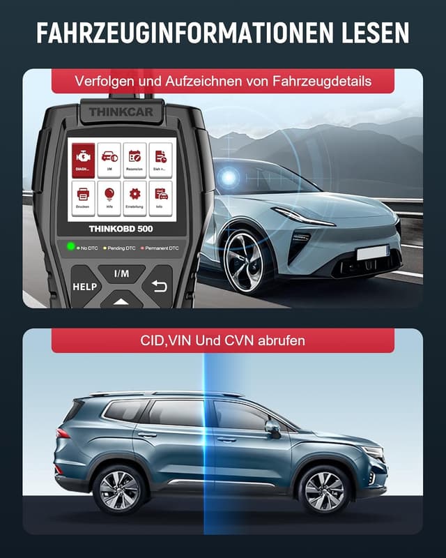 Detalle 2 de ThinkOBD500 OBD2 Diagnosegerät 2,8" LCD