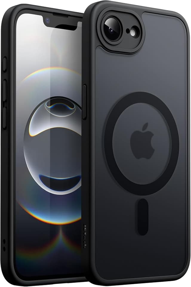 Detalle de JETech Cover Magnetica per iPhone 17e (2026) / iPhone 16e con MagSafe traslucido opaco sottile antiurto (nero)