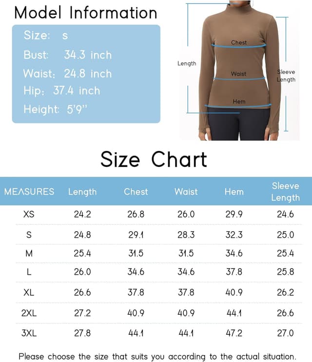 Thumbnail 6 de THE GYM PEOPLE sous-vêtement thermique à col roulé pour femme en polaire (avec trous pour les pouces)