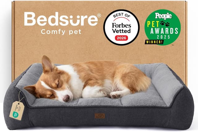 Detalle de BEDSURE Hundebett 89x63cm extra dick