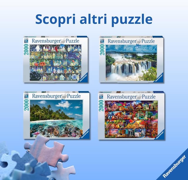 Detalle de Ravensburger Puzzle 2000 Pezzi “Montagne da Sogno” (98 x 75 cm) – Puzzle per adulti +14 anni