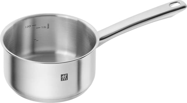 Detalle de ZWILLING Flow Kochtopf-Set 5-teilig mit Glasdeckel – induktionsgeeignet, Edelstahl, unbeschichtet