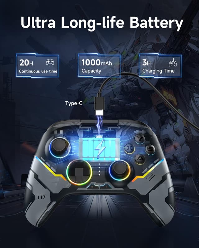 Detalle 2 de EasySMX X15 Wireless Controller mit Hall-Joystick