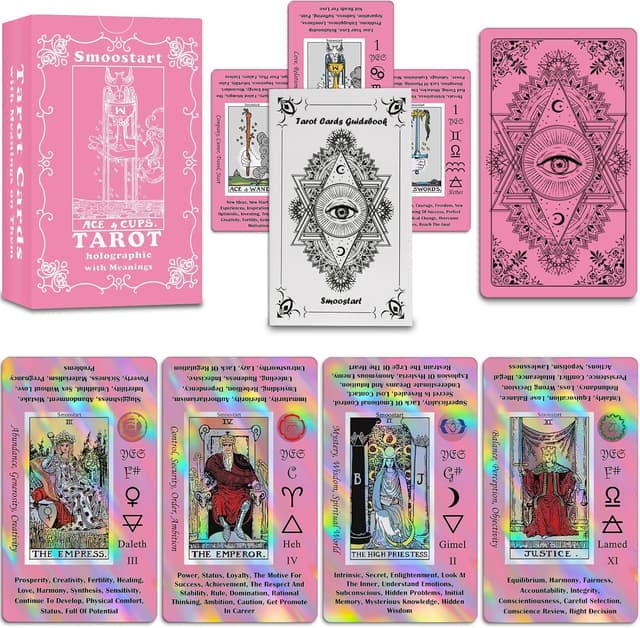 Imagen de Smoostart Pink Holographic Tarot Cards 78 en OfertitasTOP