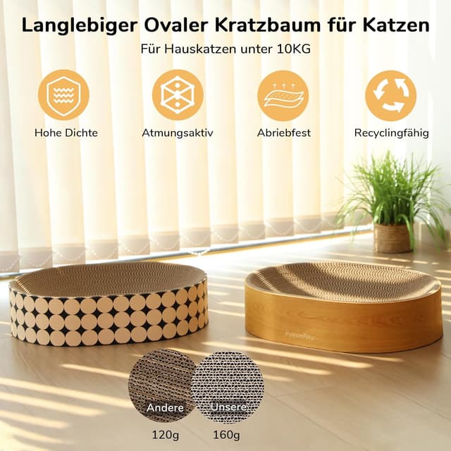 Detalle de FUKUMARU Kratzbrett Katzen 43 cm đ±