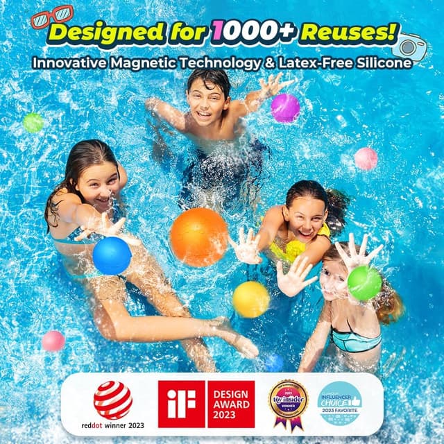 Detalle 2 de Reusable Water Balloons 12-Pack 1000+ Uses