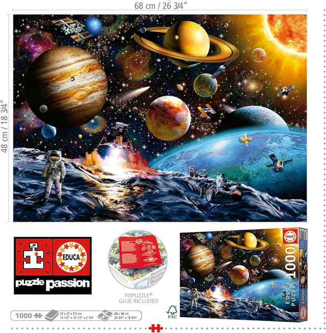 Detalle 1 de Educa - Misión asteroide | Puzzle 1000 Piezas 🧩