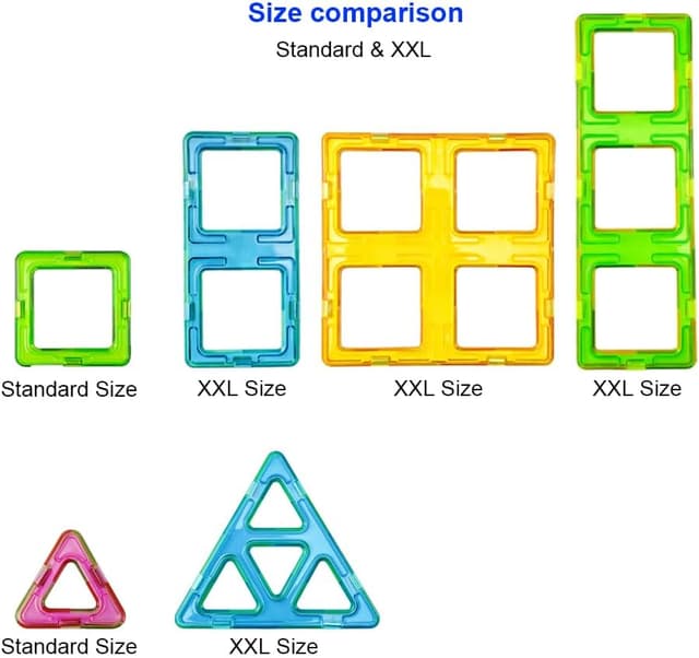 Detalle de CONDIS Magnetische Bausteine Mega Set 72 Teile – XXL (2×) & Standard Blöcke ab 3 Jahren