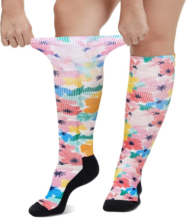 Detalle de LOFIR Calze ginocchio diabetici senza elastico e senza cucitura in cotone (unisex) 39–50