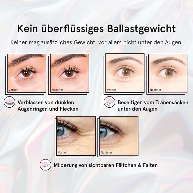 Detalle de grace & stella Augenpads gegen Augenringe und Schwellungen mit Peptiden & Reis-Extrakt (24 Paare)