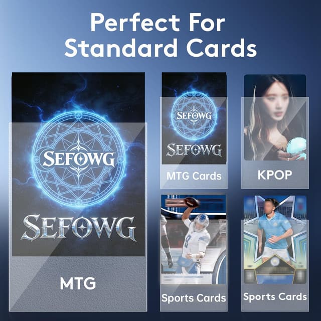 Detalle 2 de 1200-Count Matte Clear Card Sleeves (66 x 91mm) for MTG, TCG, and Trading Cards