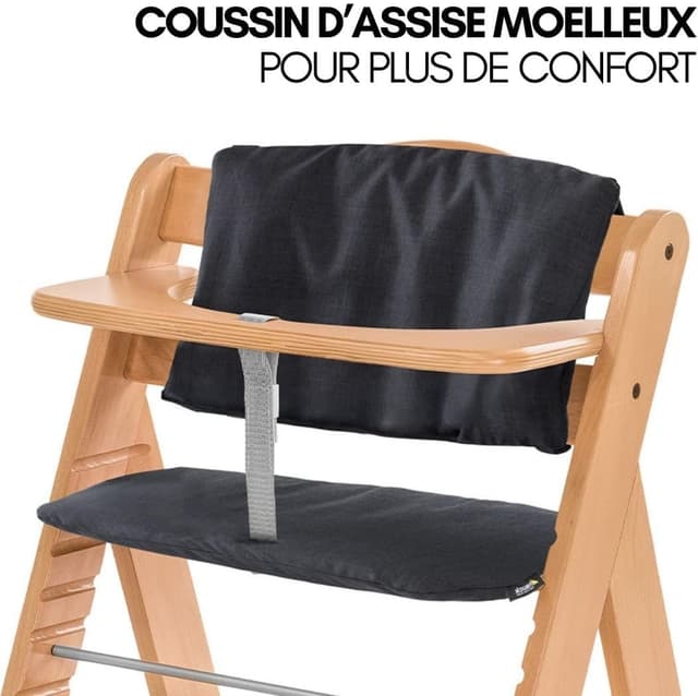 Thumbnail 6 de hauck Chaise Haute Bébé Alpha Plus Premium 4-en-1 évolutive avec siège amovible et harnais 5 points