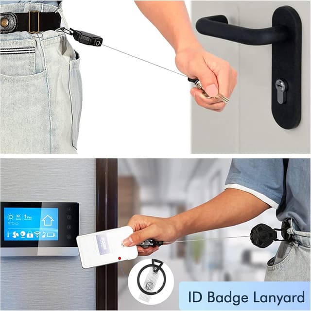 Thumbnail 5 de DIHOOM Retractable Keyring 31.8" steel cord