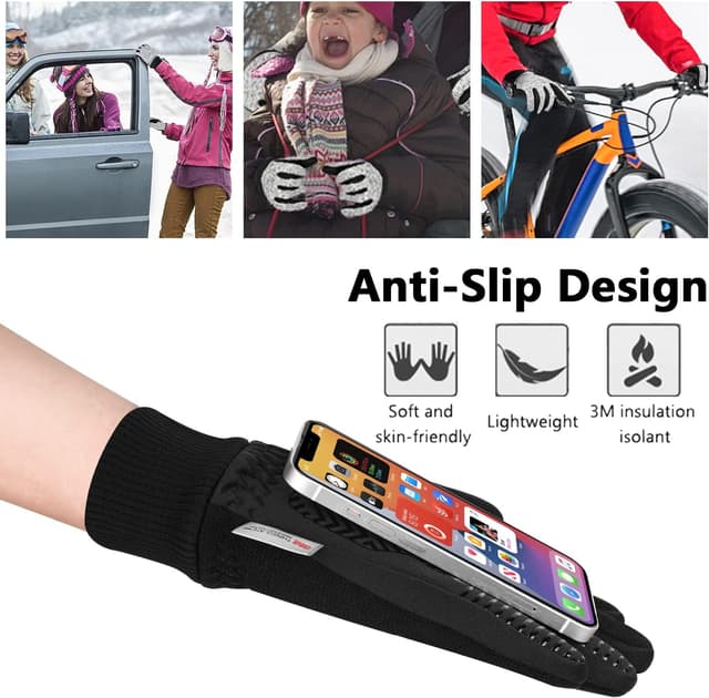 Thumbnail 4 de MOREOK Winter Gloves -10°F 3M Thinsulate touchscreen gloves