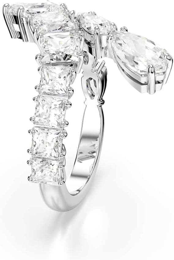 Detalle de Swarovski Matrix anillo blanco talla mixta zirconias