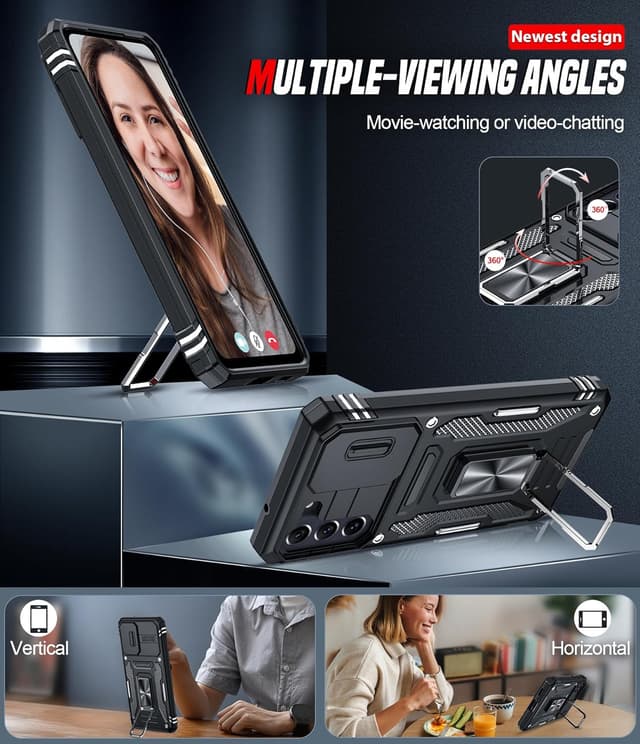 Thumbnail 4 de LeYi Galaxy S21 FE Ring Stand Case