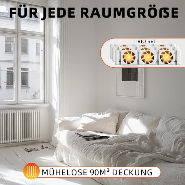 Thumbnail 6 de YEEFON Heizkörper Ventilator 3er Set 🏠