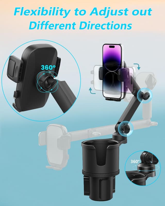 Detalle 1 de Cup Phone Holders 360° Adjustable 2.5-4"