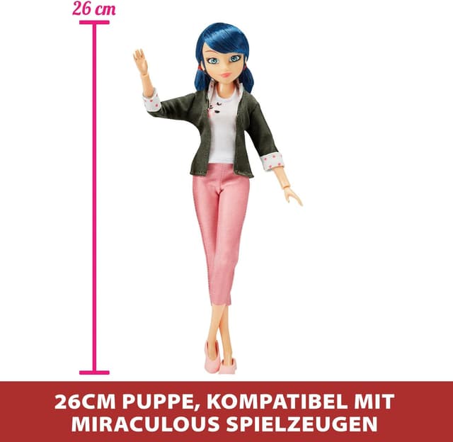 Detalle 2 de BANDAI Miraculous Marinette & Ladybug Puppe 26 cm
