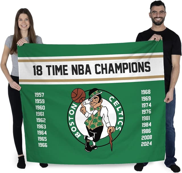 Detalle 2 de Northwest 2024 NBA Champions Boston Celtics Printed Wall Hanging Tapestry (34 x 40 in)