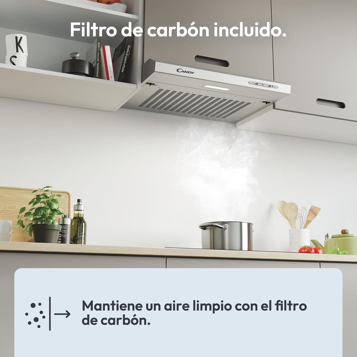 Thumbnail 4 de Candy CFT610/5S Campana 60 cm, 208 m3/h 📺
