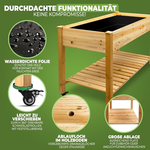 Detalle 2 de Tiny Garden Hochbeet 122x59x81,5 cm