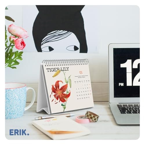 Thumbnail 3 de Grupo Erik Calendario sobremesa 2026 Flores 19,5×16,5 cm 🗓