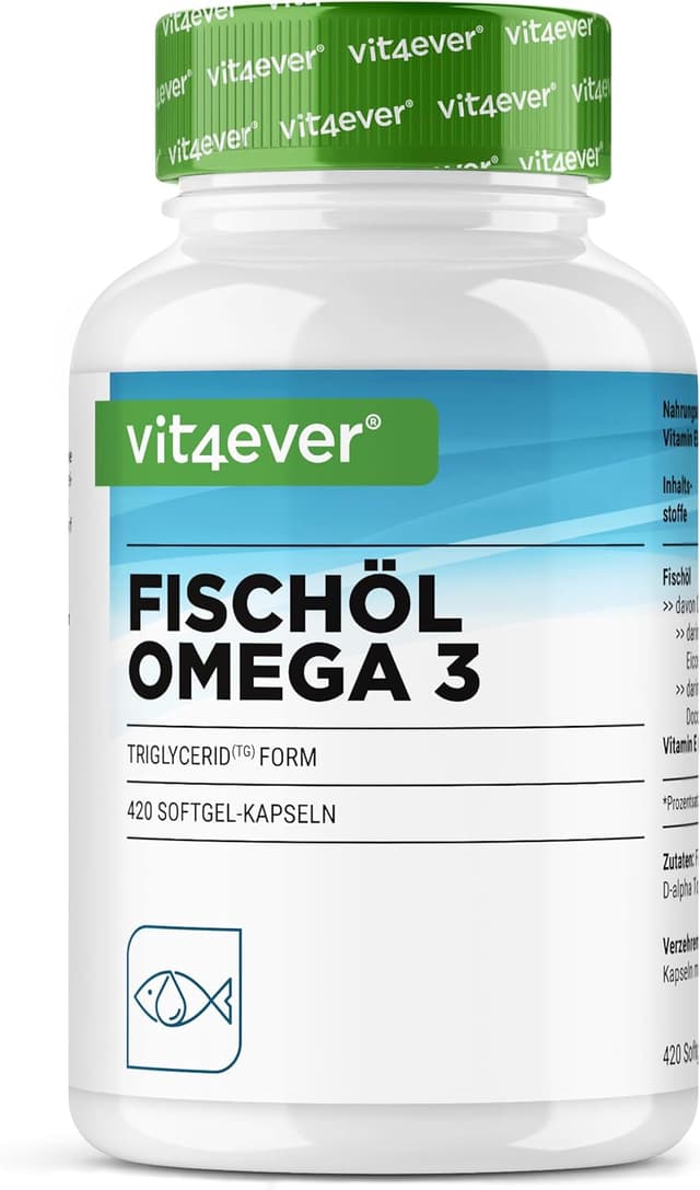 Detalle de vit4ever Omega 3 Kapseln 420 Stück