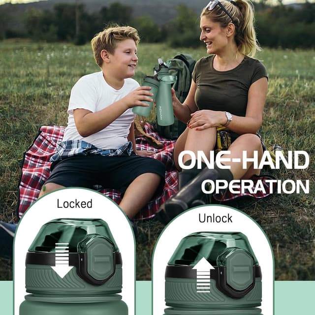 Detalle de AOHAN 1L water bottle with leakproof lid
