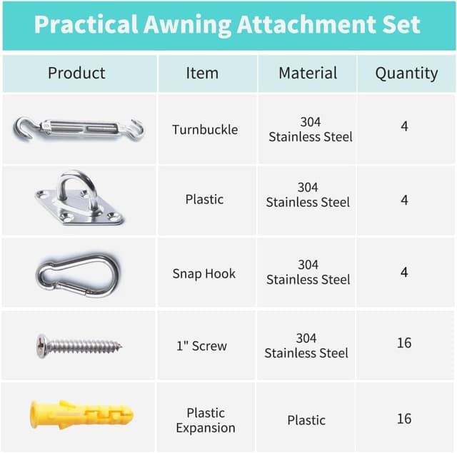 Thumbnail 3 de Kit de fixation M6 voile d'ombrage đź›
