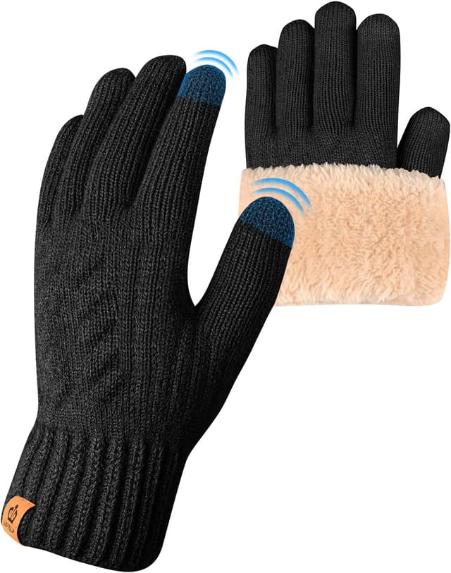 Imagen de ARFNKIM Winter Thermal Gloves touchscreen fleece lining en OfertitasTOP