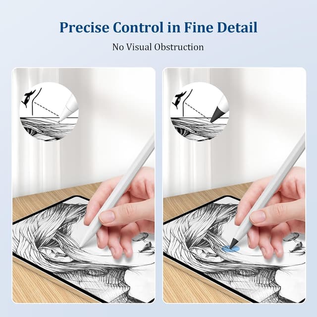 Thumbnail 6 de Mixoo 4 Ersatzspitzen für Apple Pencil (1. / 2. Gen) – POM- und Metallspitzen in Schwarz + Weiß