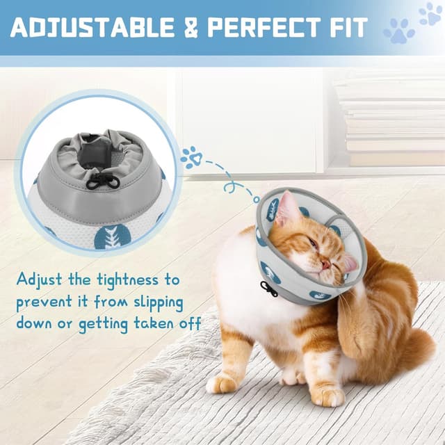 Detalle 1 de Cat cone collar for surgery, Grey S