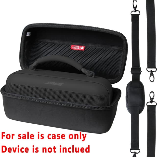 Detalle 2 de Hermitshell hard travel case for Bose SoundLink Max portable speaker (for travel storage, black)