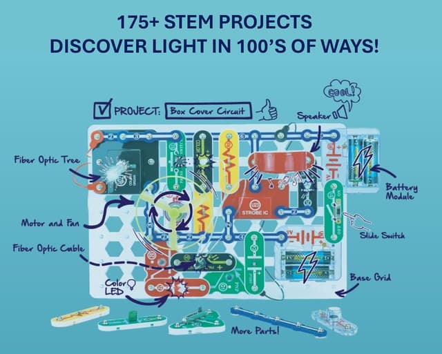 Thumbnail 3 de Snap Circuits Light STEM Kit 175 Projects 🧪