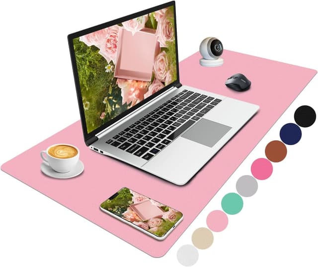 Thumbnail 6 de Niviy Desk Mat with Wrist Rest (60 x 35 cm) – PU leather desk protector in pink
