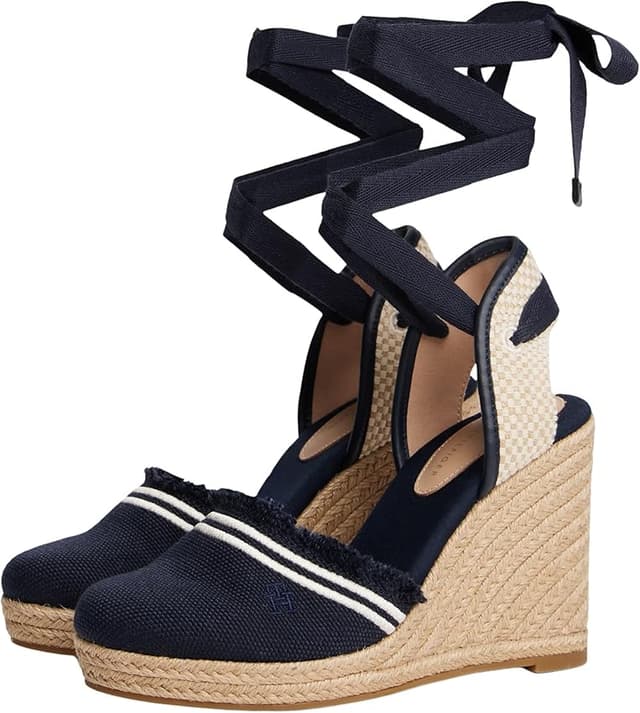 Detalle de Tommy Hilfiger Alpargatas Fringe Canvas tacón 38