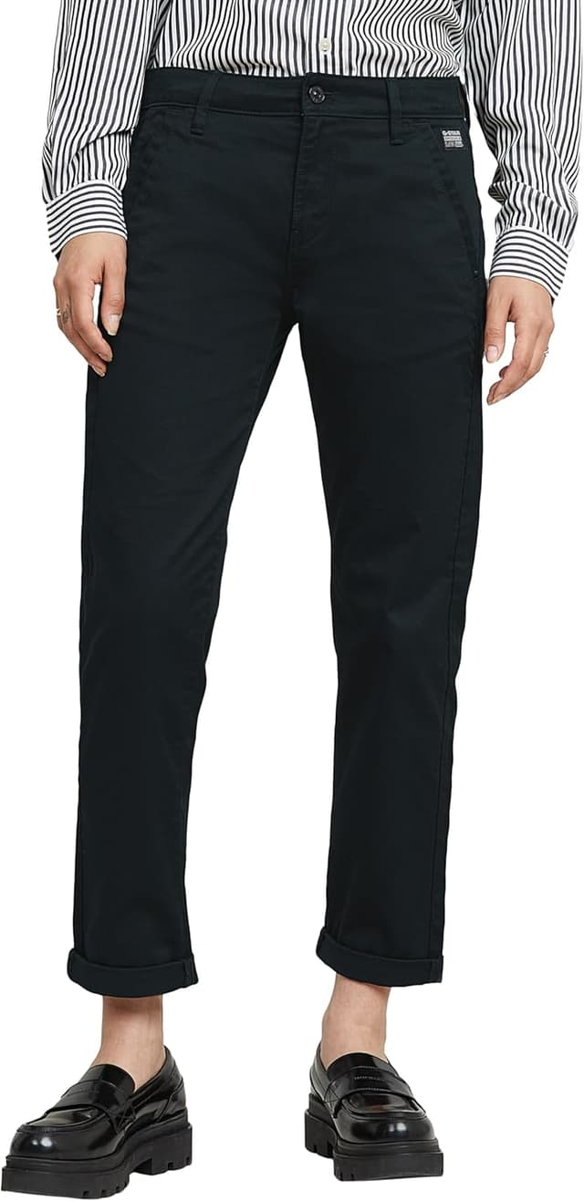 Detalle 2 de G-Star Damen Kate Boyfriend Chino – Chino mit Reißverschluss & Knopf, bequem für den Alltag