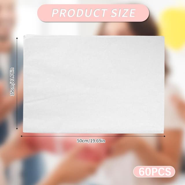 Thumbnail 1 de 60 Sheets White tissue paper 35x50cm