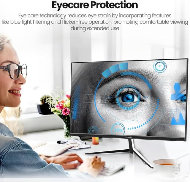 Detalle de Gawfolk Écran PC 32 pouces UHD 4K 60 Hz avec haut-parleurs intégrés, HDMI/DP et VESA 100×100