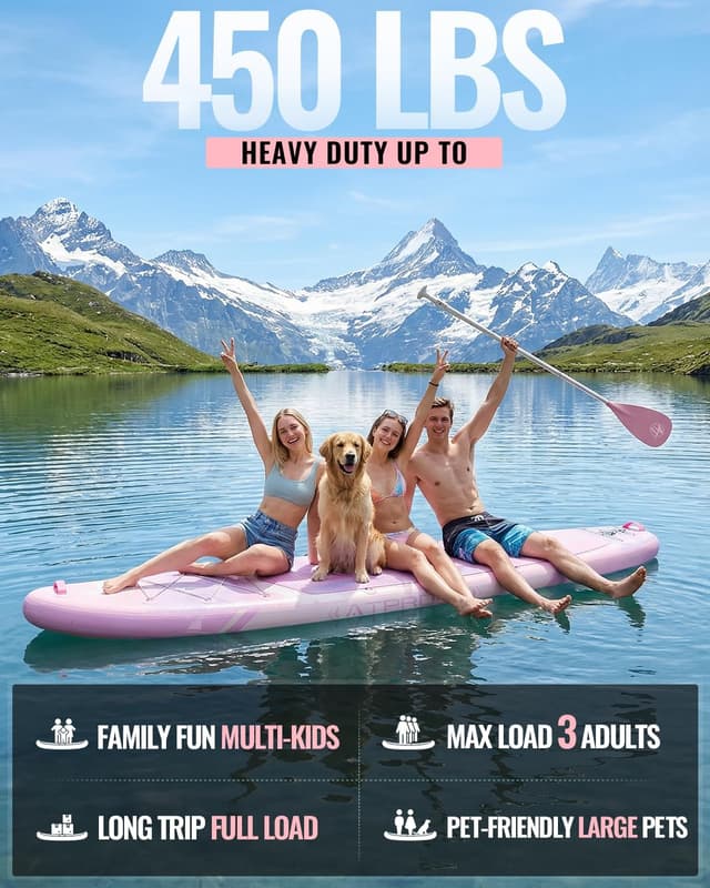 Detalle 2 de ATPROSS 11'6" x 35" Inflatable Paddle Board (450 lbs capacity) with SUP Accessories Kit & Backpack