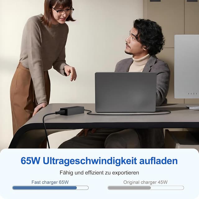 Thumbnail 6 de 65W Lenovo USB‑C Laptop-Ladekabel Netzteil (USB‑C Type‑C) für Lenovo ThinkPad/IdeaPad/Yoga/Chromebook – 10FT