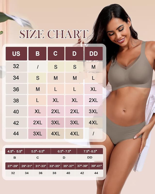 Thumbnail 6 de HORISUN Damen Ohne Bügel BH 70C–95DD 🎀