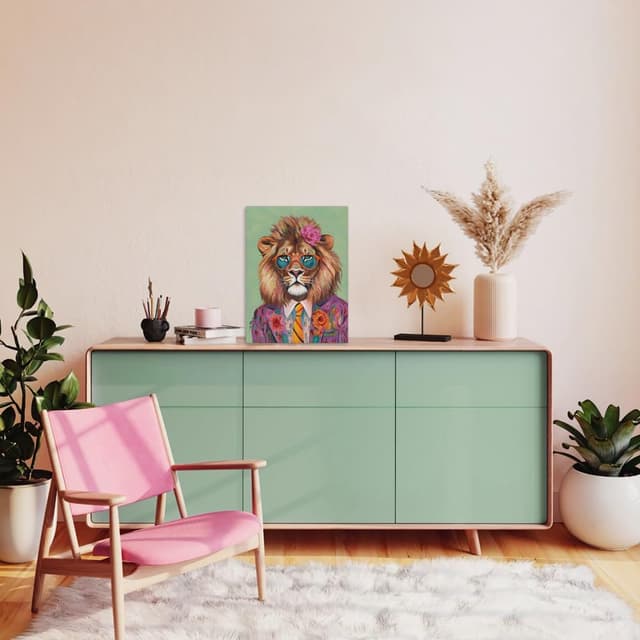 Detalle de XMYATELi Lion portrait art print 30x40cm